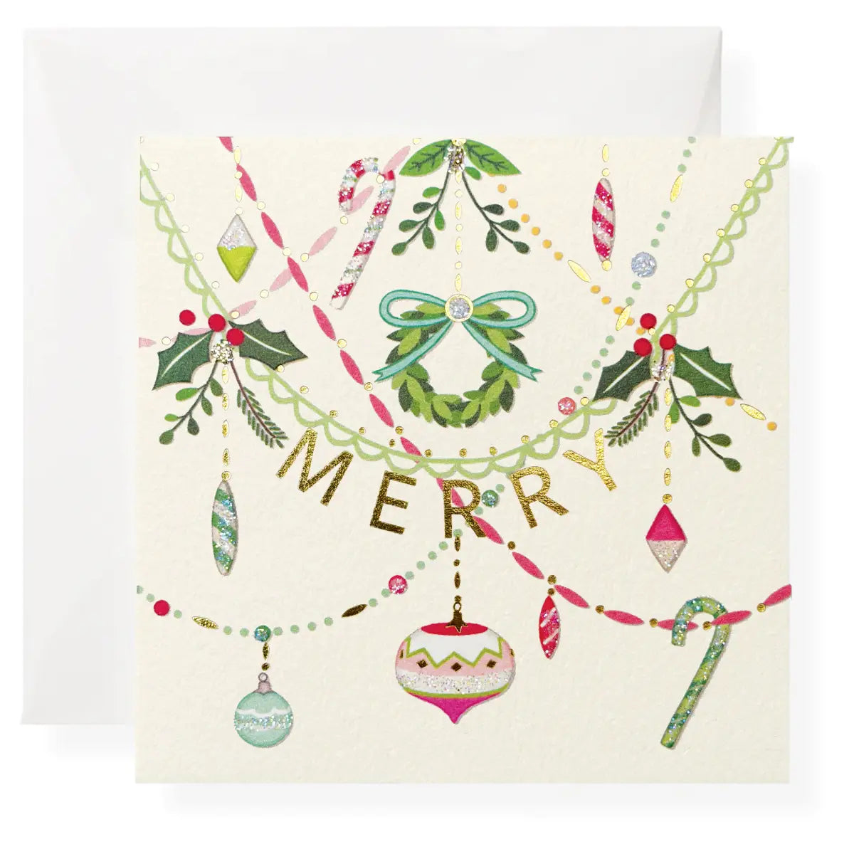 Christmas Gift Enclosure Card - Deck the Halls - Karen Adams Designs