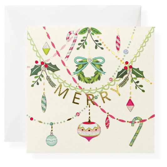 Christmas Gift Enclosure Card - Deck the Halls - Karen Adams Designs
