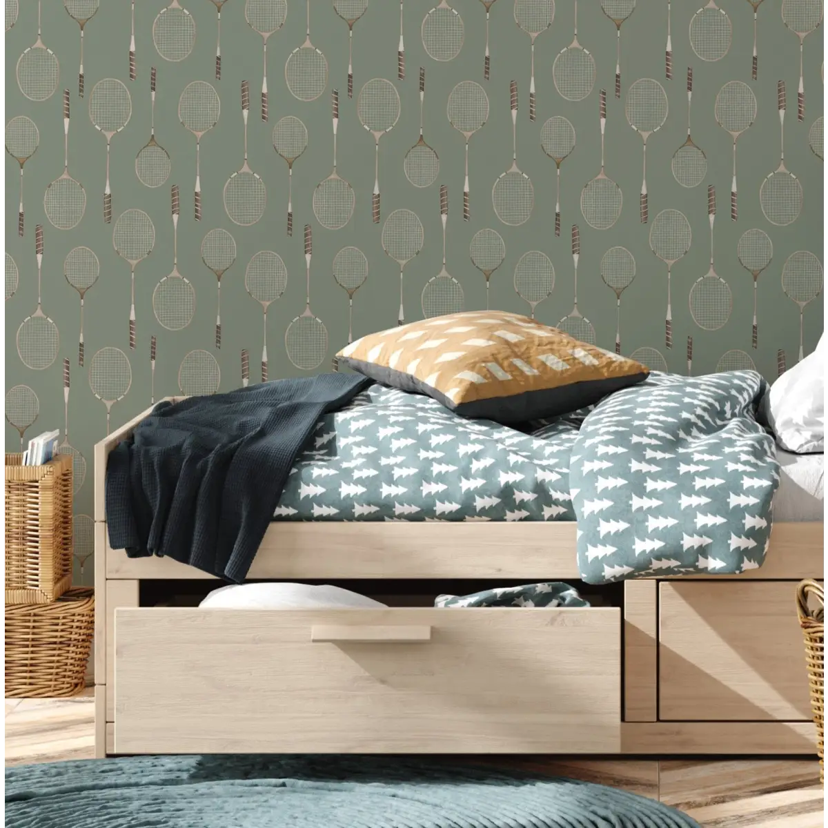 Decker Wallpaper - Badminton - by Hailey Kiefer Designs - Loomwell Home Goods