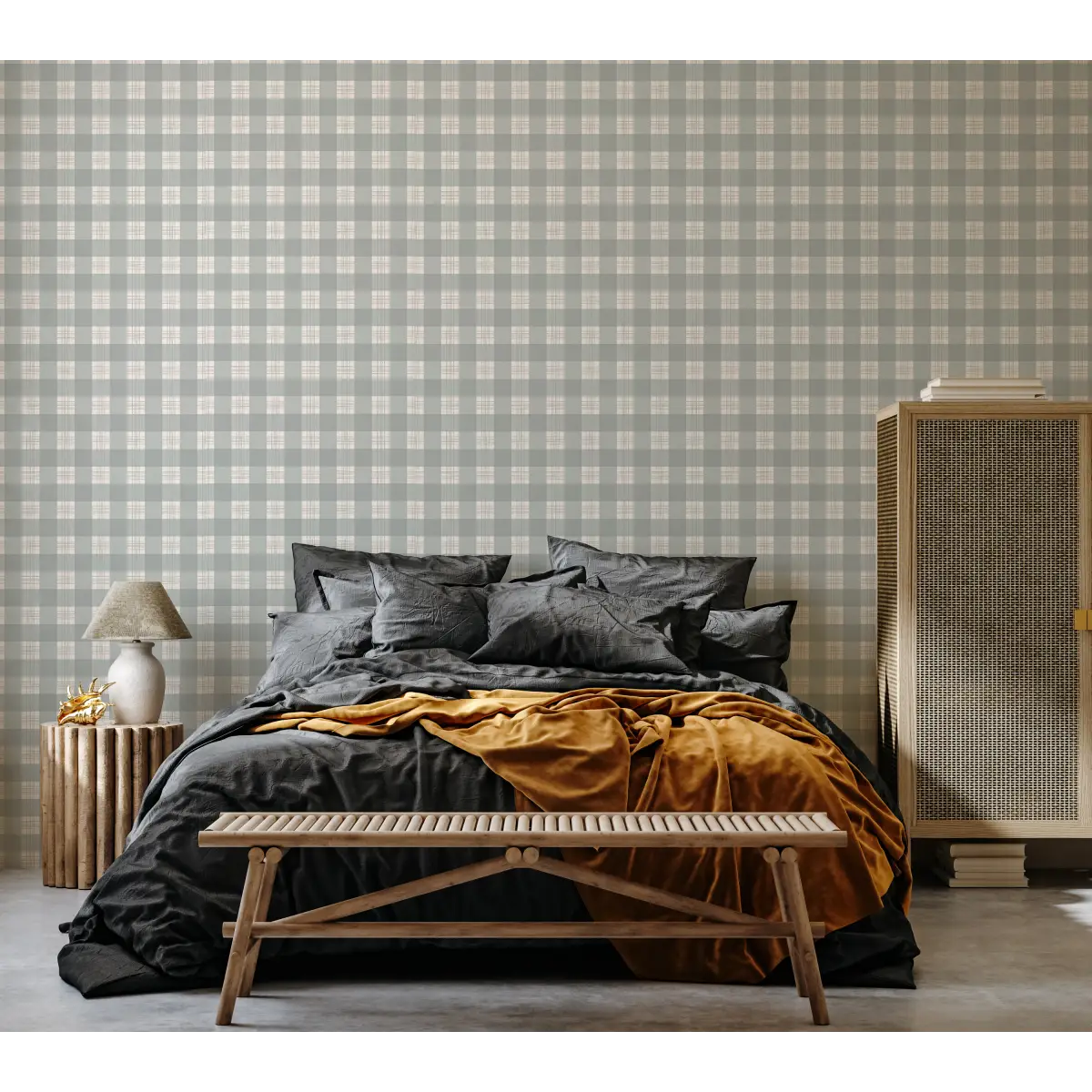 Declan Wallpaper - Traditional Plaid - by Brittany Polatis Design - Loomwell Home Goods