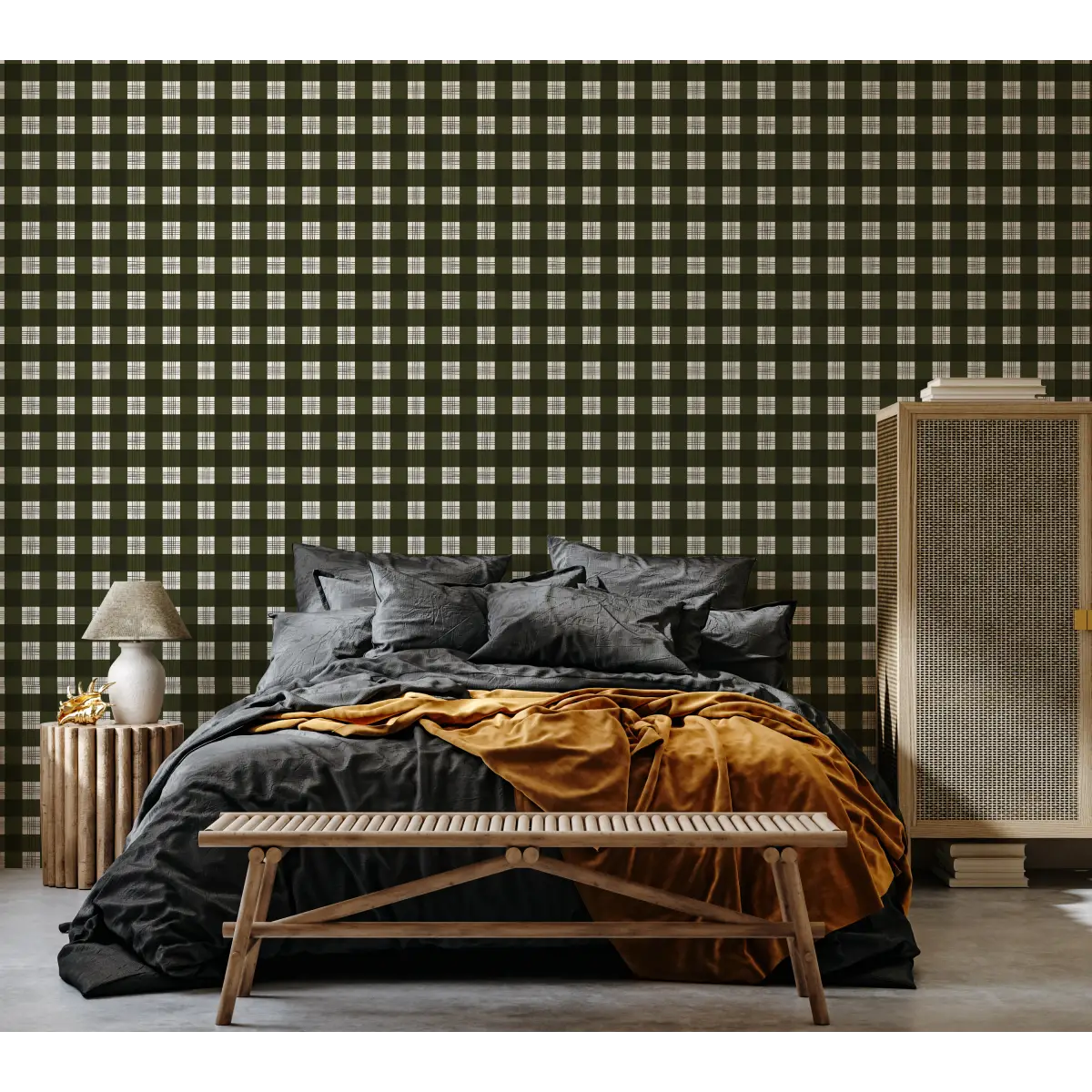 Declan Wallpaper - Traditional Plaid - by Brittany Polatis Design - Loomwell Home Goods