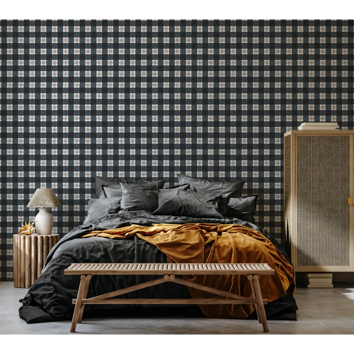 Declan Wallpaper - Traditional Plaid - by Brittany Polatis Design - Loomwell Home Goods