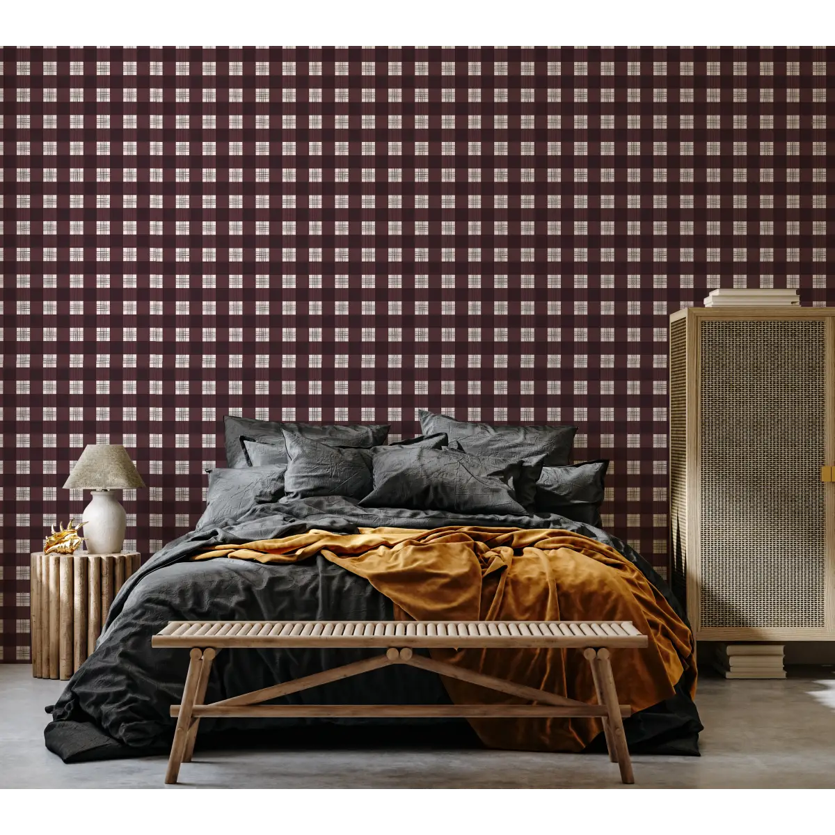 Declan Wallpaper - Traditional Plaid - by Brittany Polatis Design - Loomwell Home Goods
