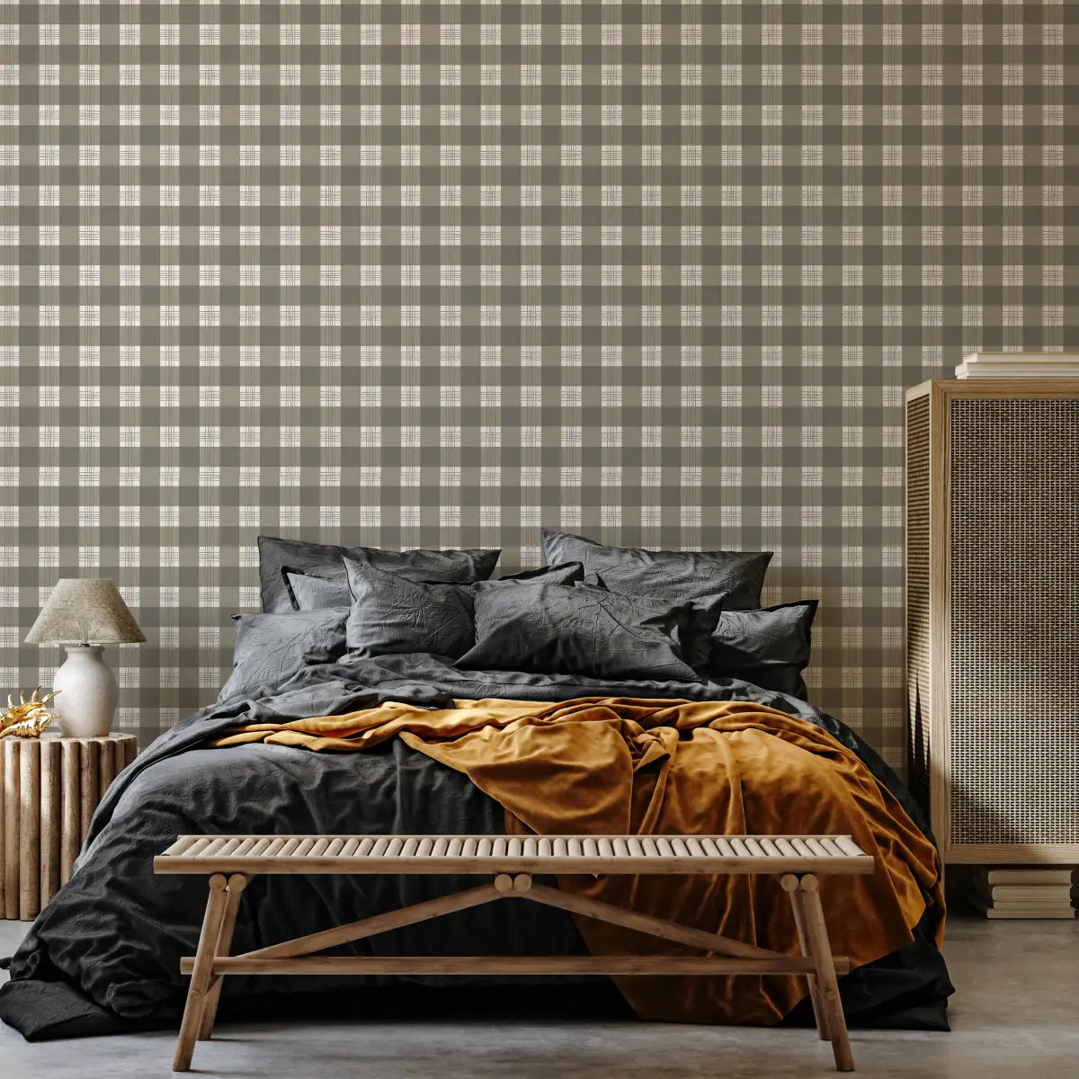 Declan Wallpaper - Traditional Plaid - by Brittany Polatis Design - Loomwell Home Goods