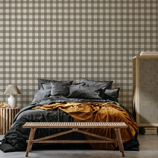 Declan Wallpaper - Traditional Plaid - by Brittany Polatis Design - Loomwell Home Goods