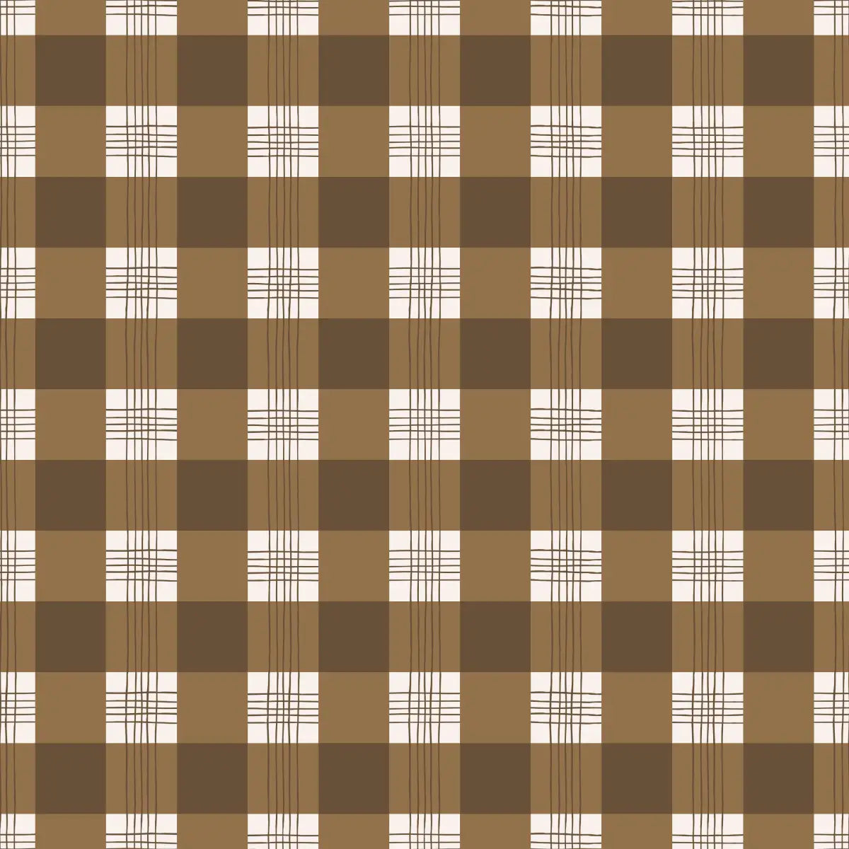 Declan Wallpaper - Traditional Plaid - by Brittany Polatis Design - Sample 1 foot by 1 foot / Mustard - Loomwell Home