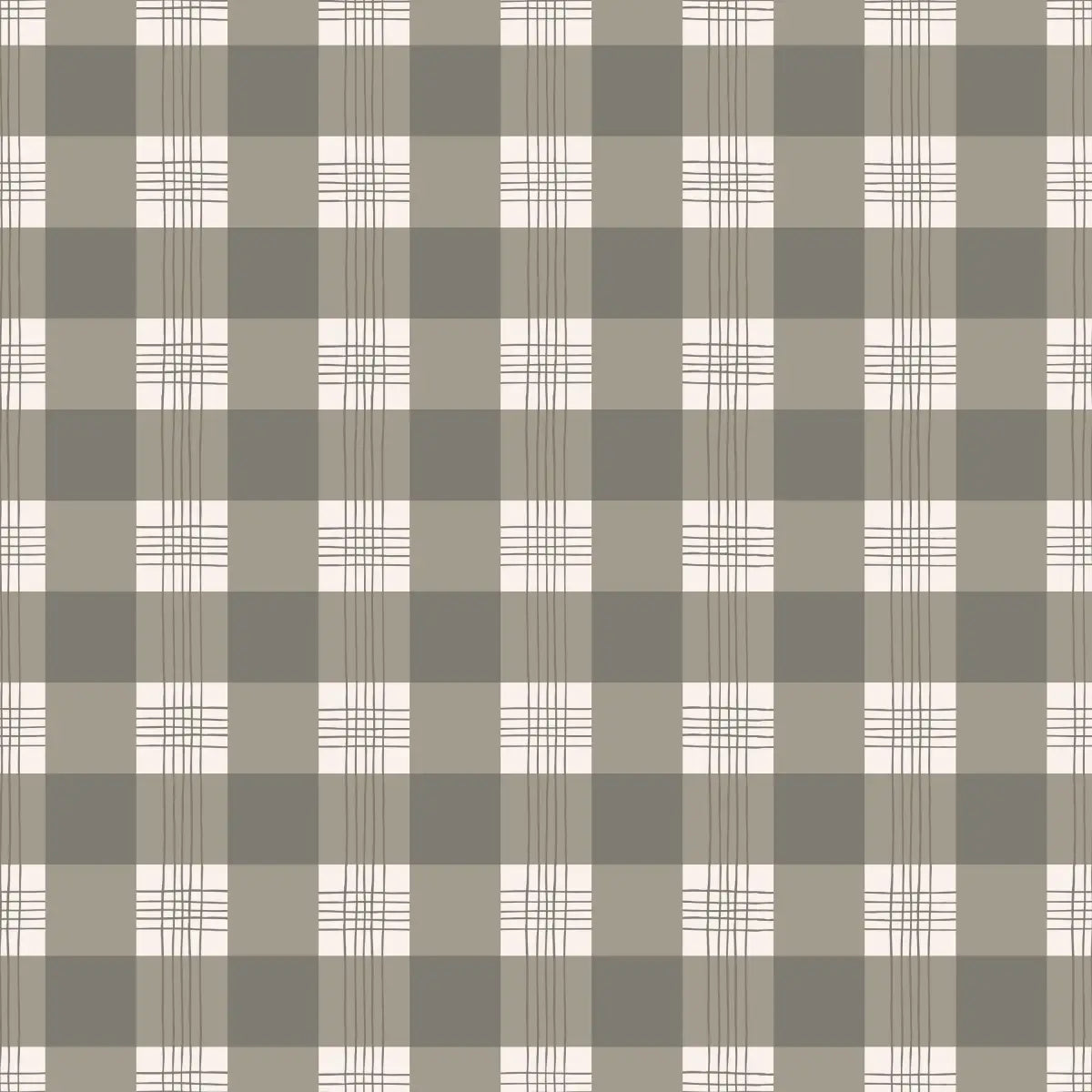 Declan Wallpaper - Traditional Plaid - by Brittany Polatis Design - Sample 1 foot by 1 foot / Sage - Loomwell Home Goods