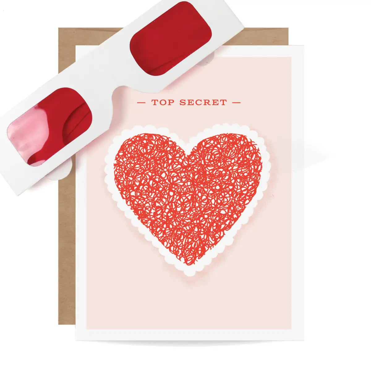 Interactive Greeting Card - Top Secret Decoder Heart - Inklings Paperie