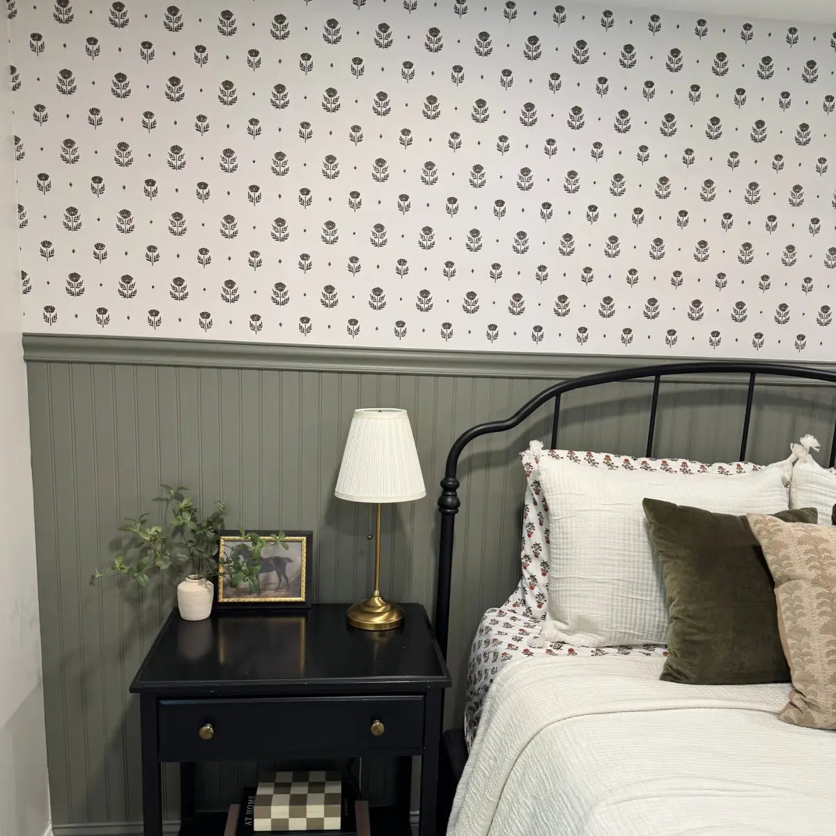 Delaney Wallpaper - Folk Flower Print - by Mackenzie Nelson - Loomwell Home Goods