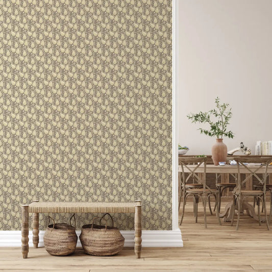 Delcy Wallpaper - Mango - by Niranjana Mani Design - Loomwell Home Goods