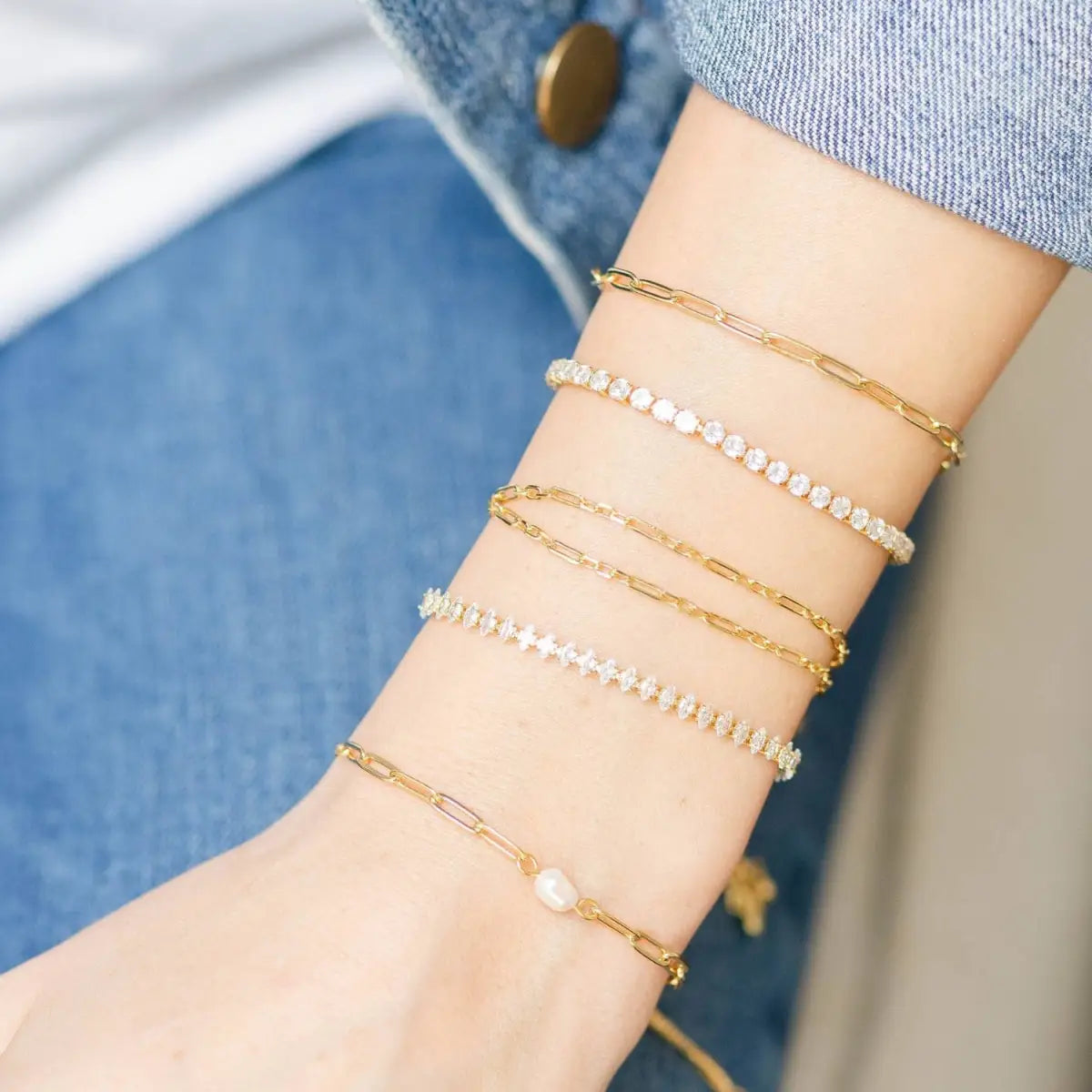 Delicate CZ Tennis Bracelet - Splendid Iris