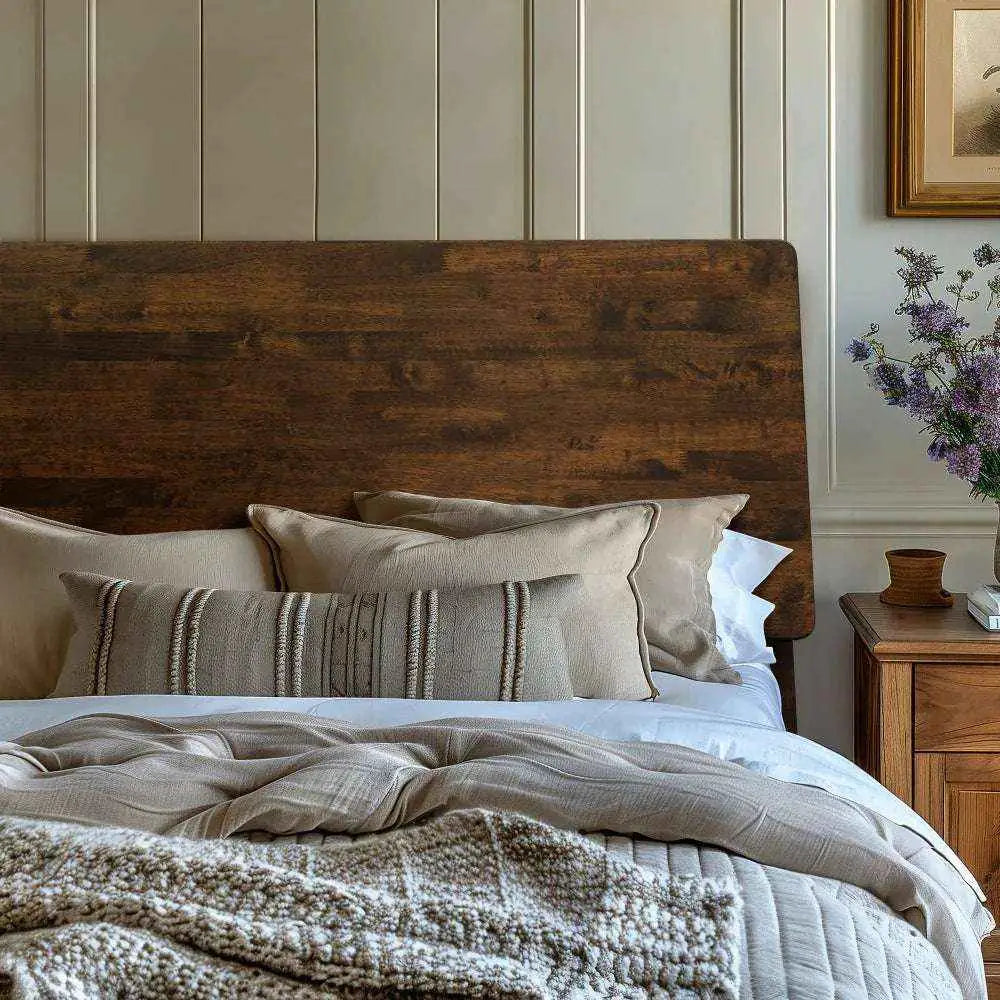 Deluxe Wood Platform Bed Frame - Acacia Serenity - Elegant and Durable Design - Megsu