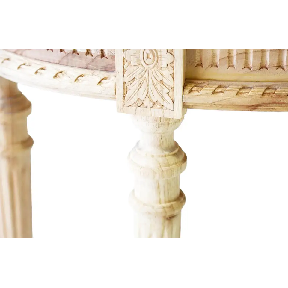 Demilune Hall Table - Natural Wood - Ave Home