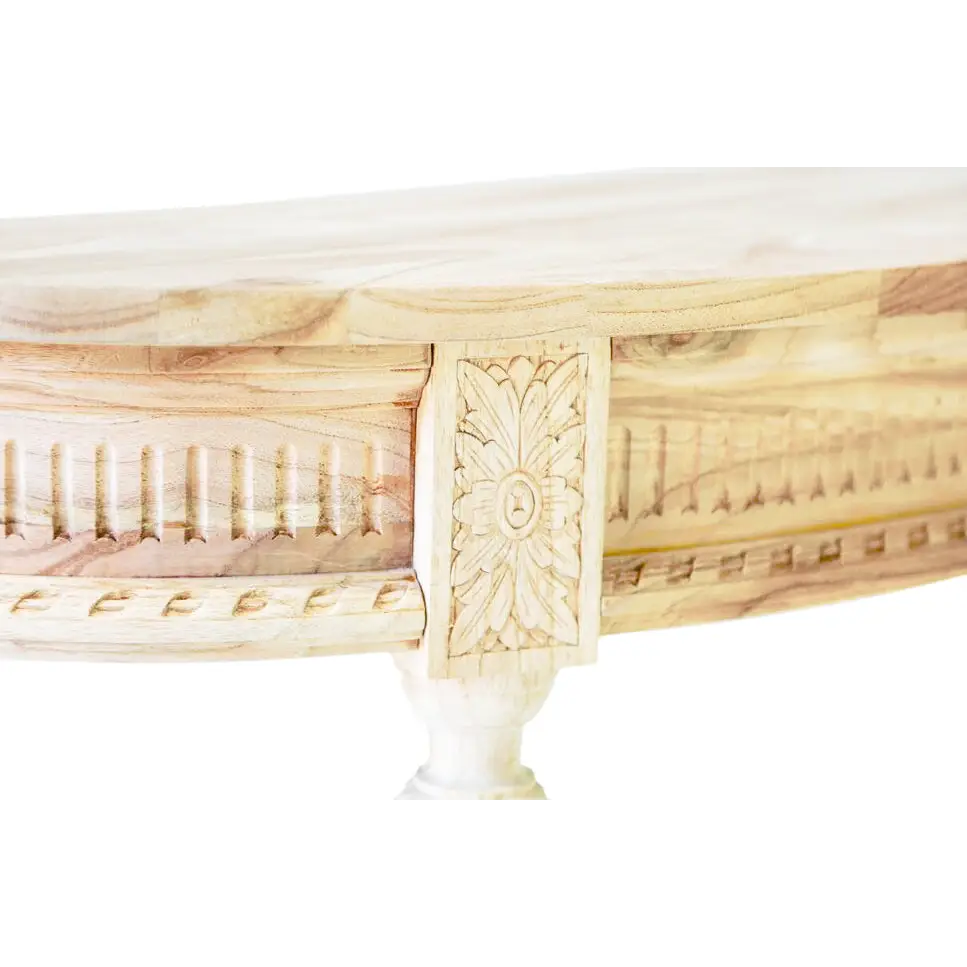 Demilune Hall Table - Natural Wood - Ave Home