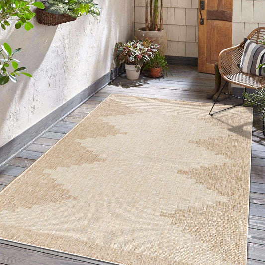 Djugun Beige Indoor & Outdoor Rug - Boutique Rugs