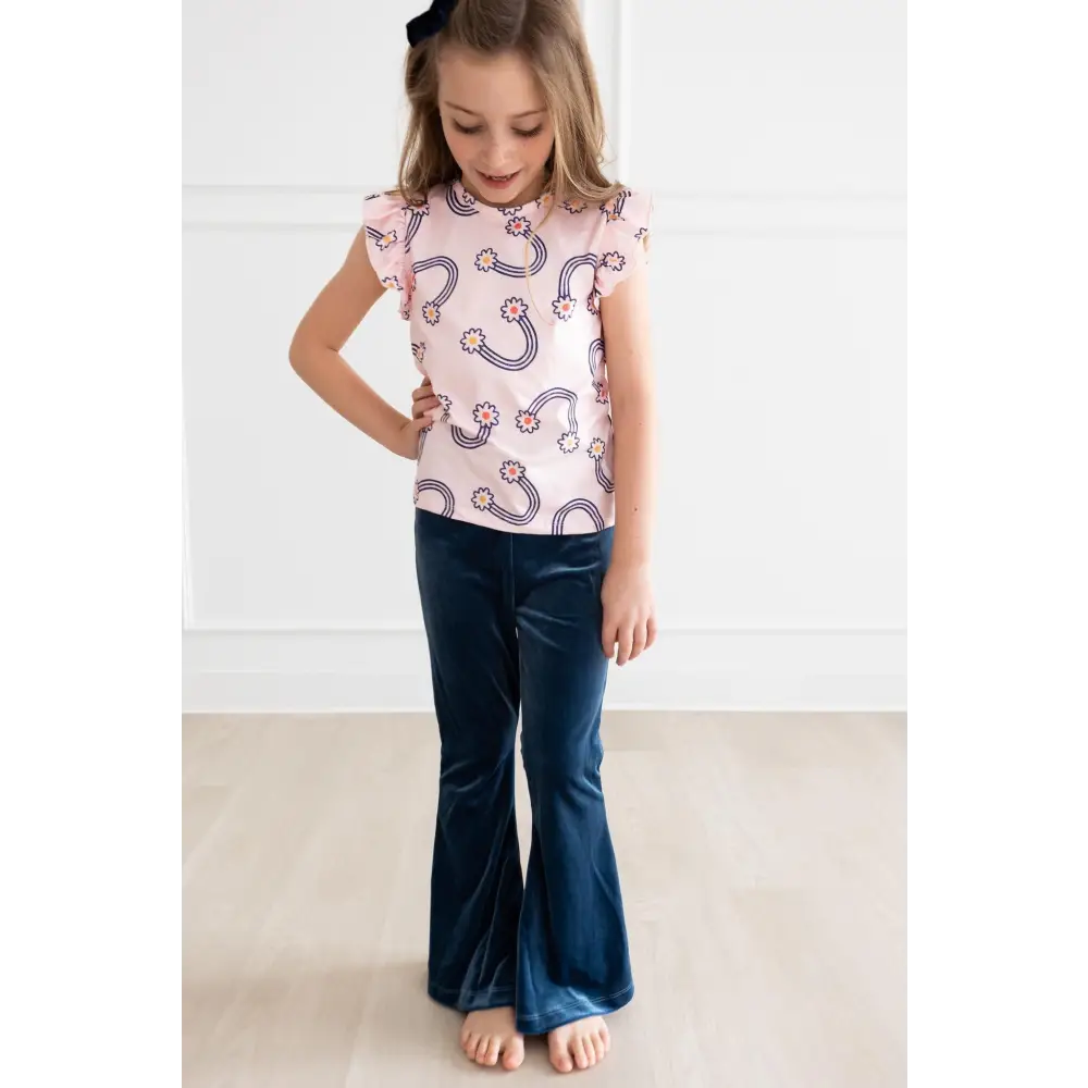 Denim Blue Velvet Bells - Mila & Rose ®