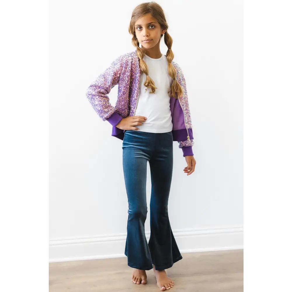 Denim Blue Velvet Bells - Mila & Rose ®