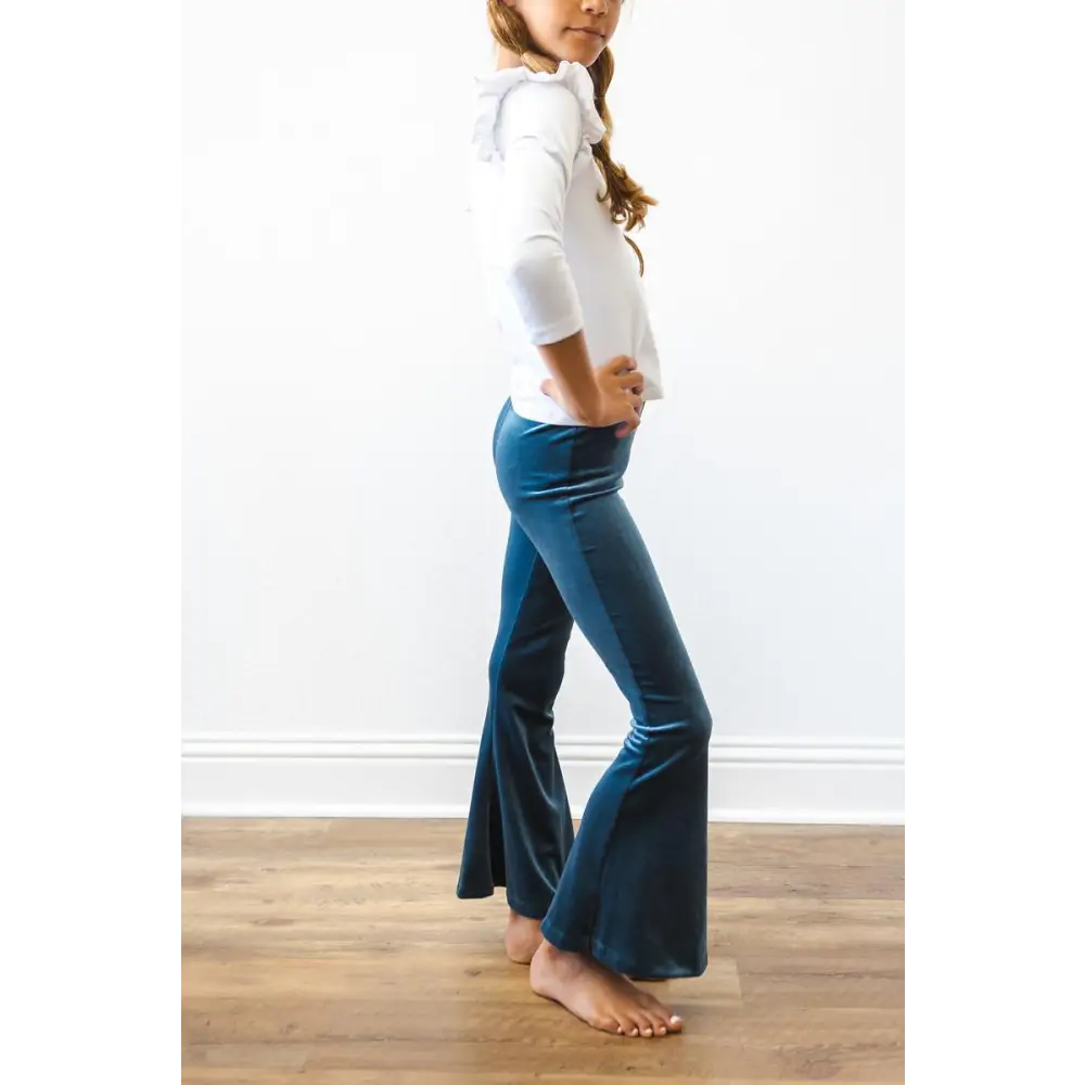 Denim Blue Velvet Bells - Mila & Rose ®