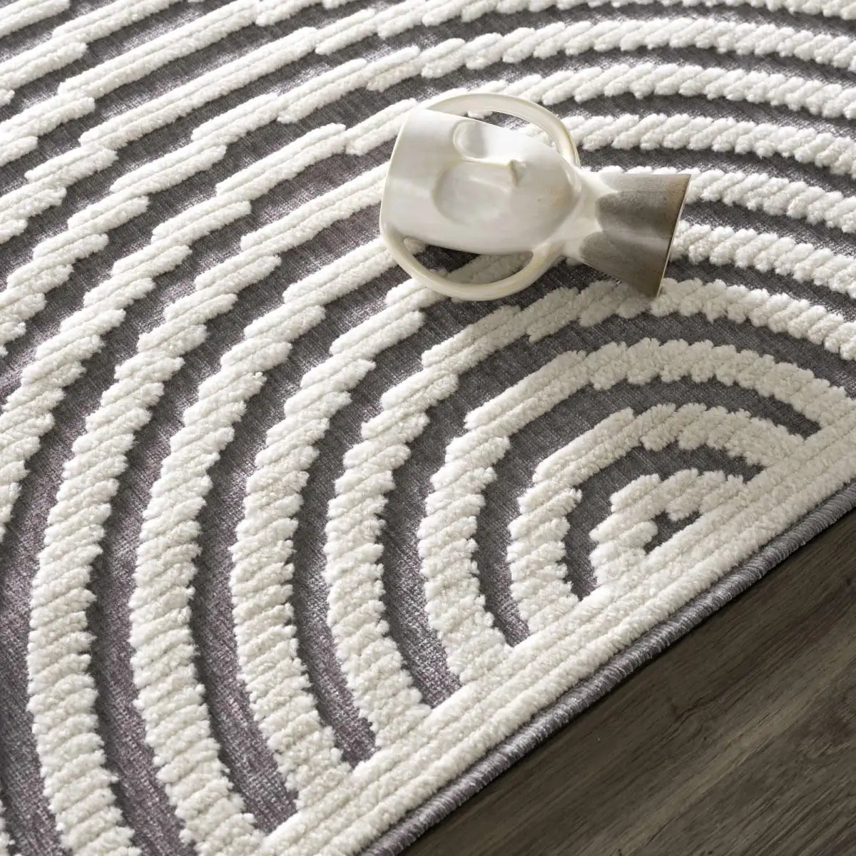 Deron Gray Washable Area Rug - Boutique Rugs