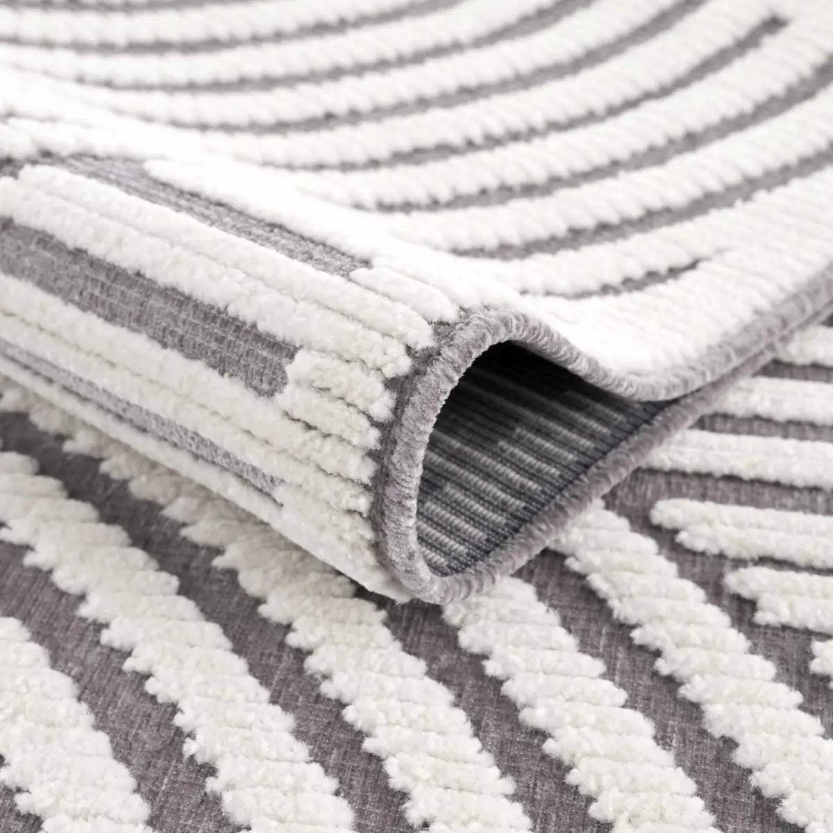 Deron Gray Washable Area Rug - Boutique Rugs