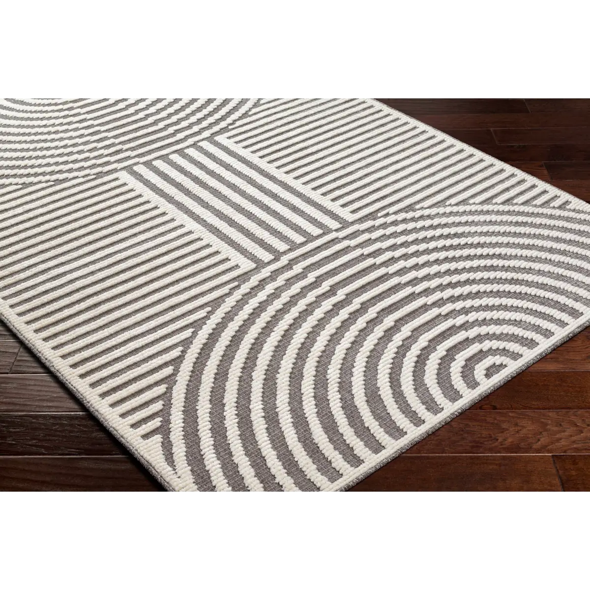 Deron Gray Washable Area Rug - Boutique Rugs