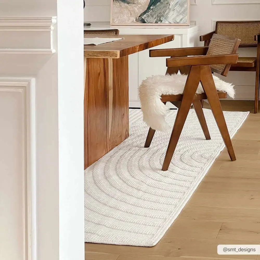 Deron White Washable Area Rug - Boutique Rugs