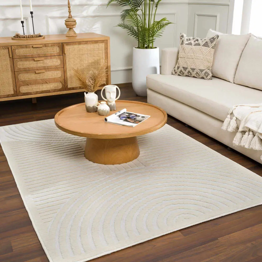 Deron White Washable Area Rug - Boutique Rugs