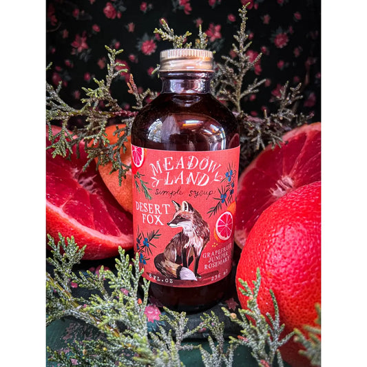 Desert Fox Simple Syrup - Grapefruit Juniper Rosemary - Meadowland Syrup