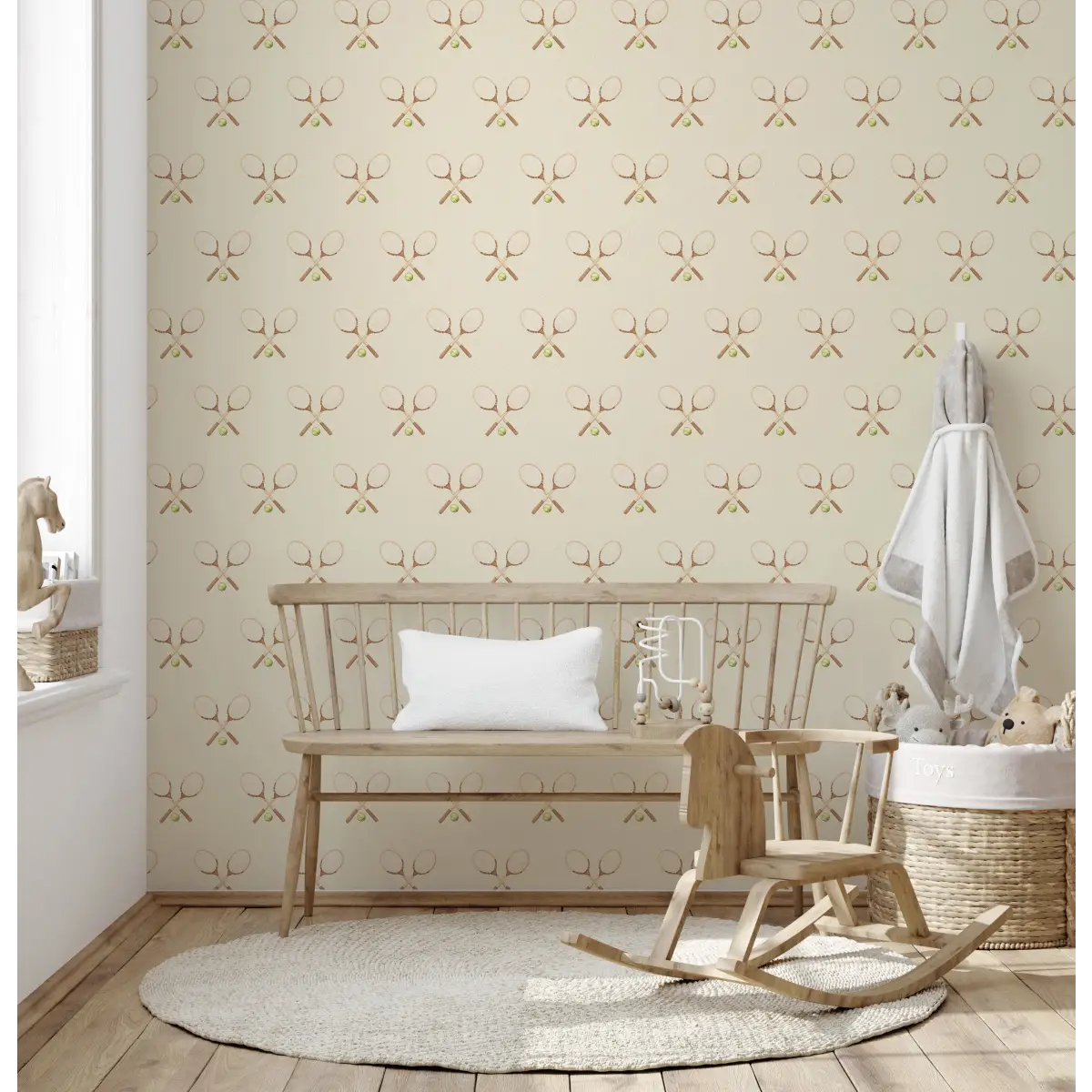 Deuce Wallpaper - Tennis - by Hailey Kiefer - Loomwell Home Goods