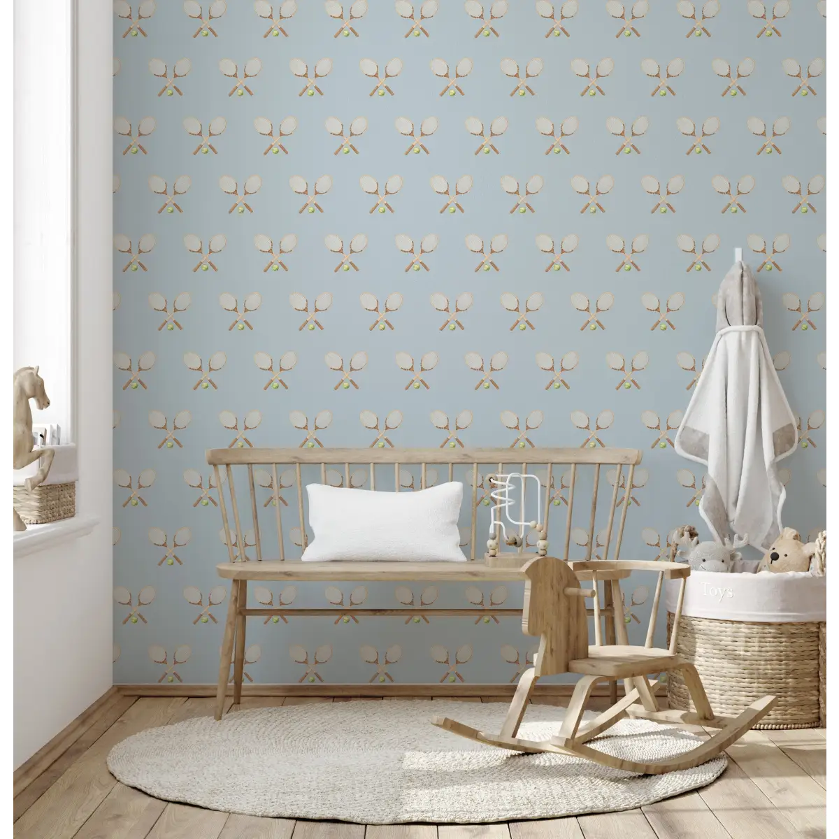 Deuce Wallpaper - Tennis - by Hailey Kiefer - Loomwell Home Goods