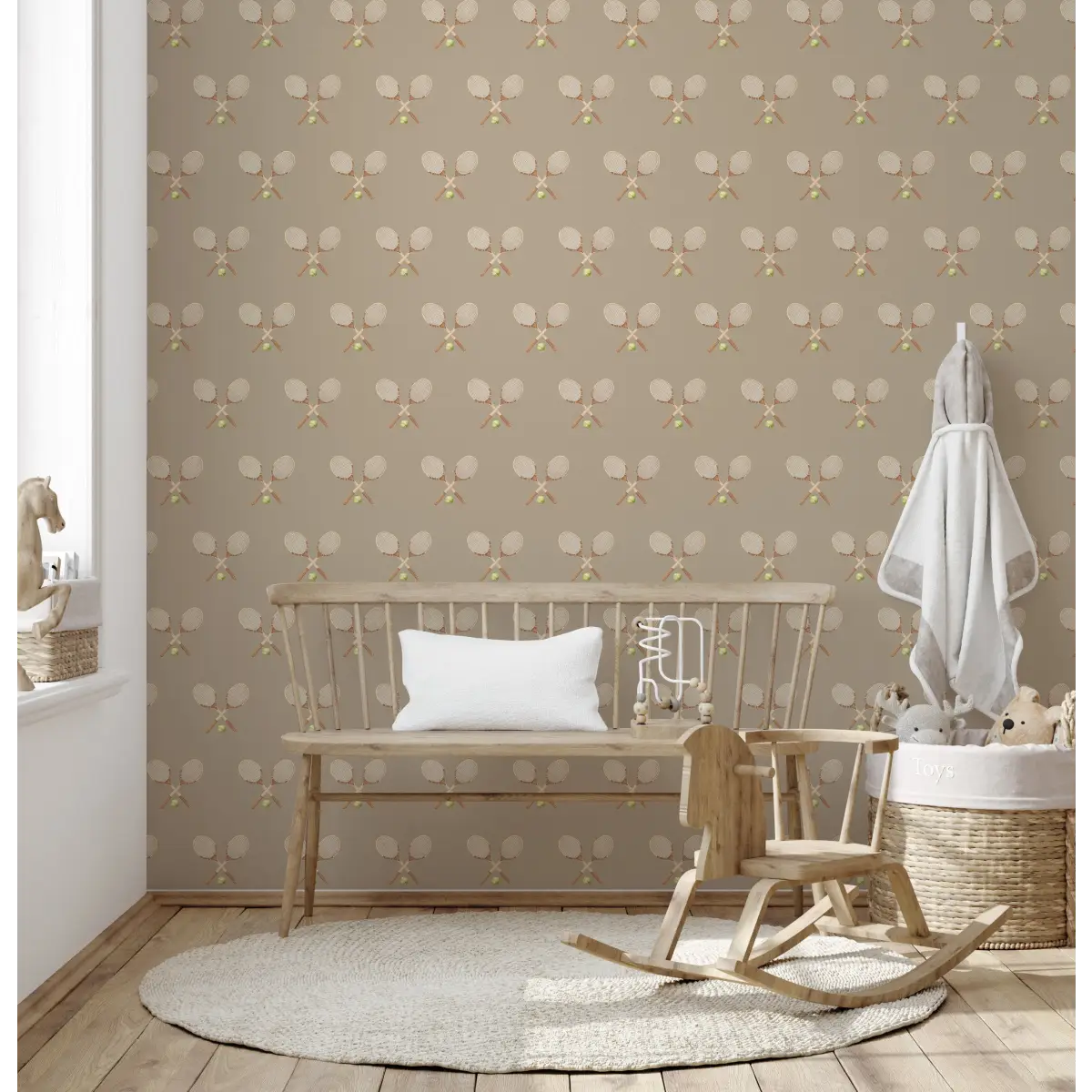Deuce Wallpaper - Tennis - by Hailey Kiefer - Loomwell Home Goods