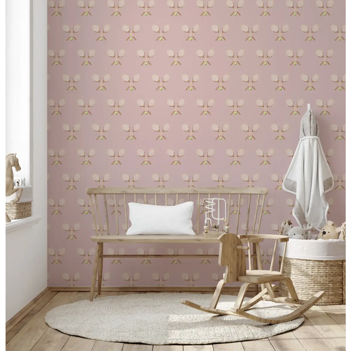 Deuce Wallpaper - Tennis - by Hailey Kiefer - Loomwell Home Goods