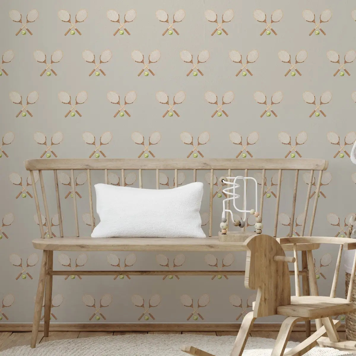 Deuce Wallpaper - Tennis - by Hailey Kiefer - Loomwell Home Goods