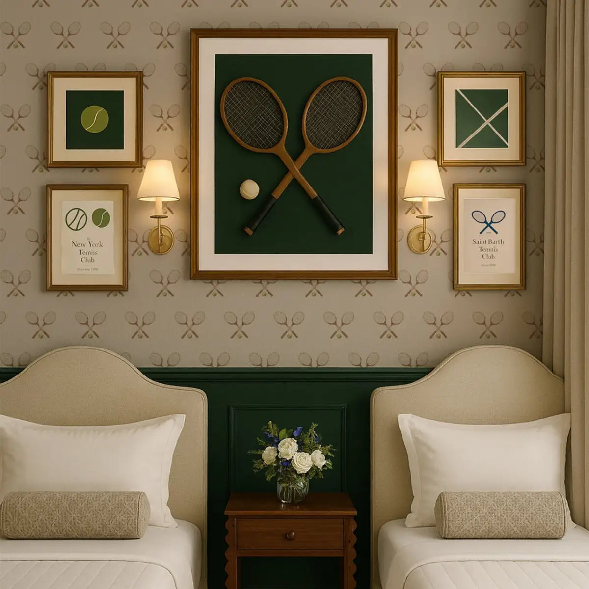 Deuce Wallpaper - Tennis - by Hailey Kiefer - Loomwell Home Goods