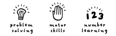 Count and Stack Toy: problem solving bulb, motor skills hand, number learning