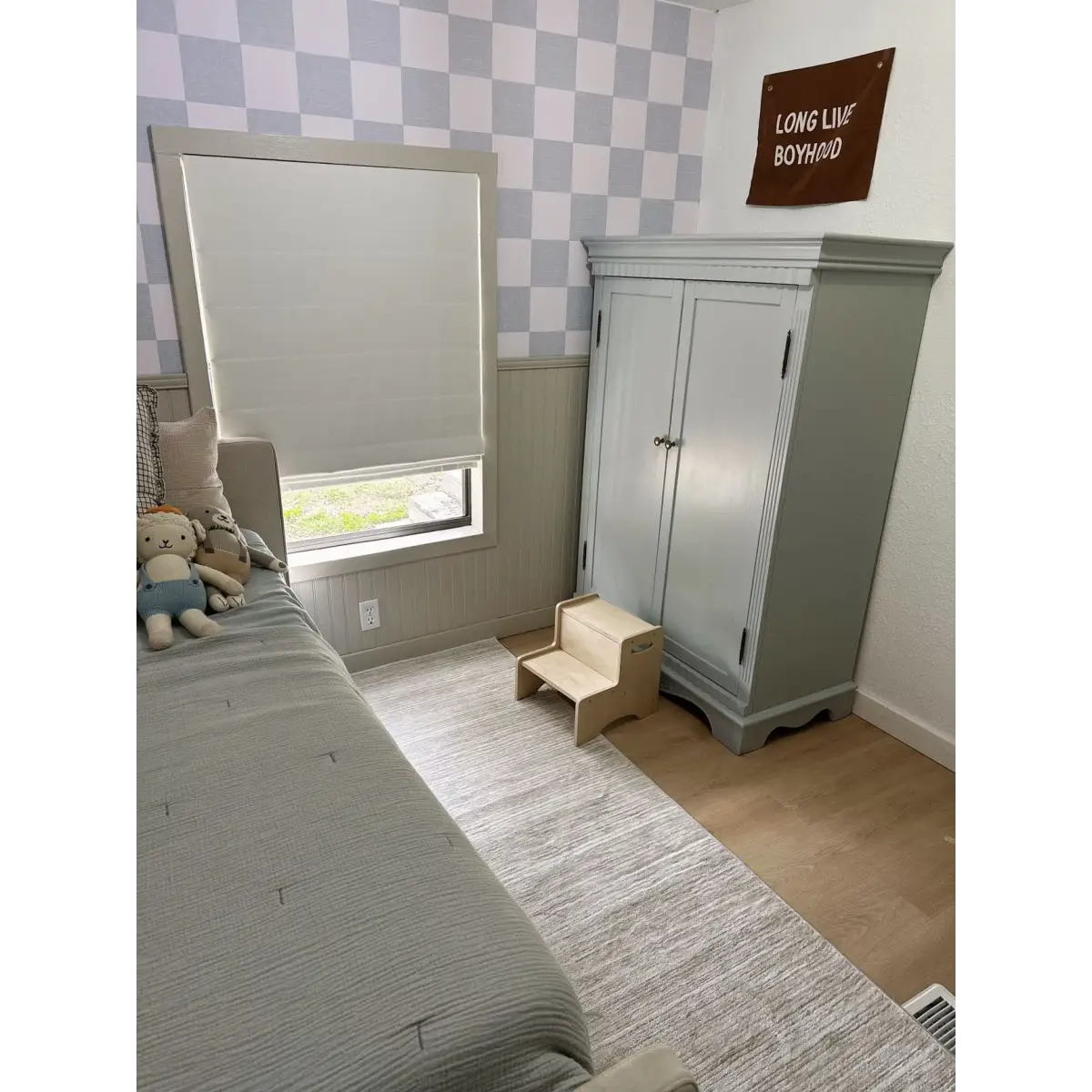 Devin Wallpaper - Neutral Pastel Checkerboard for Kids - by Melissa Johnson Design - Loomwell Home Goods