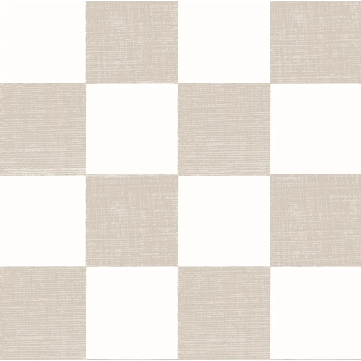 Devin Wallpaper - Neutral Pastel Checkerboard for Kids - by Melissa Johnson Design - Sample 1 foot by 1 foot / Neutral