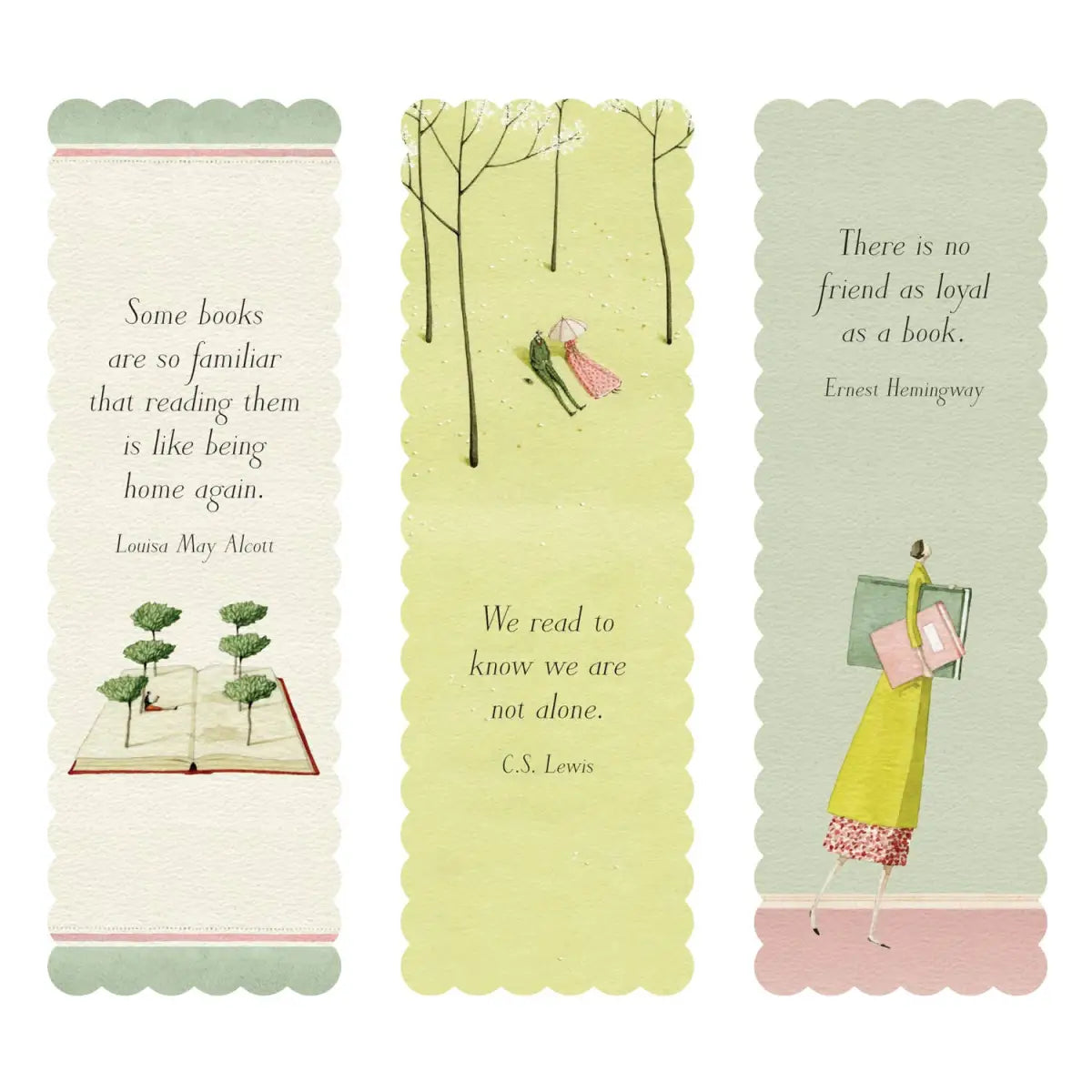 Bookmarks Set of 3 - Devoted Reader by Laura Stoddart - Hester & Cook - Stationery