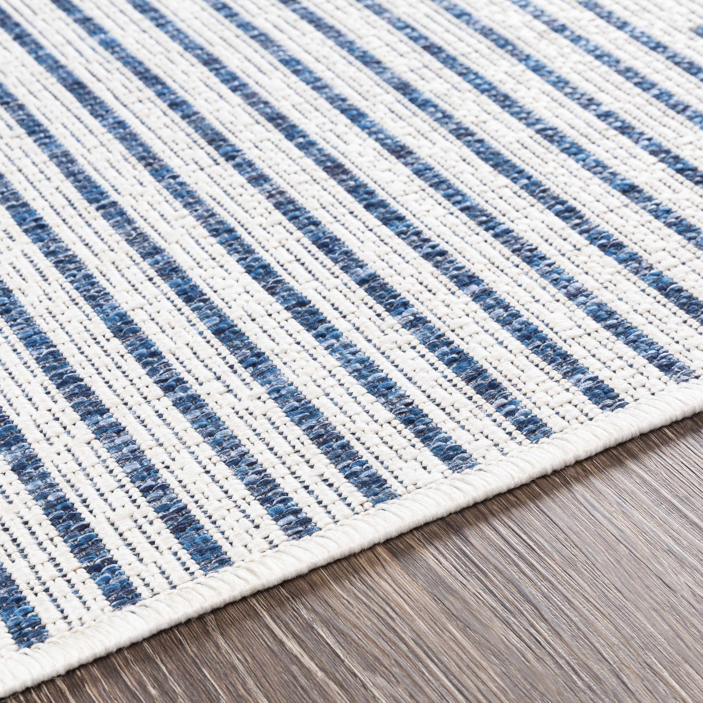 Stephan Blue & Cream Outdoor Rug