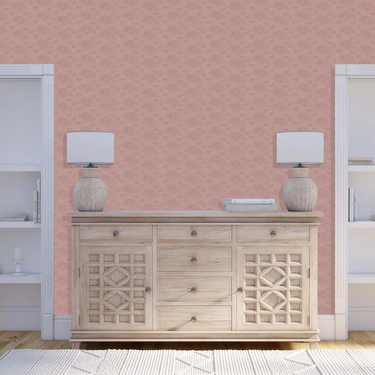 Diana Wallpaper - Castle Line Drawing - by Danelys Sidron - Loomwell Home Goods