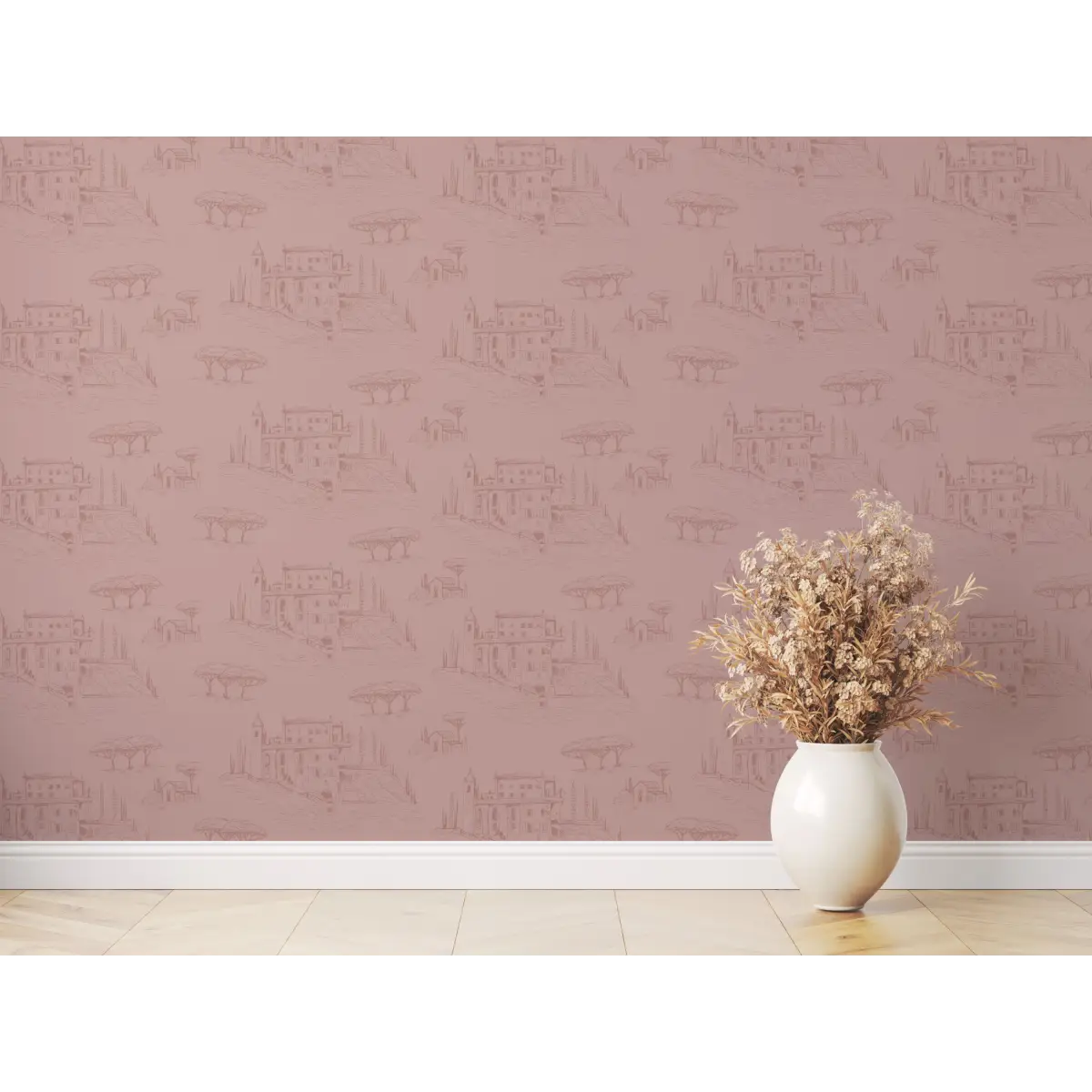 Diana Wallpaper - Castle Line Drawing - by Danelys Sidron - Loomwell Home Goods