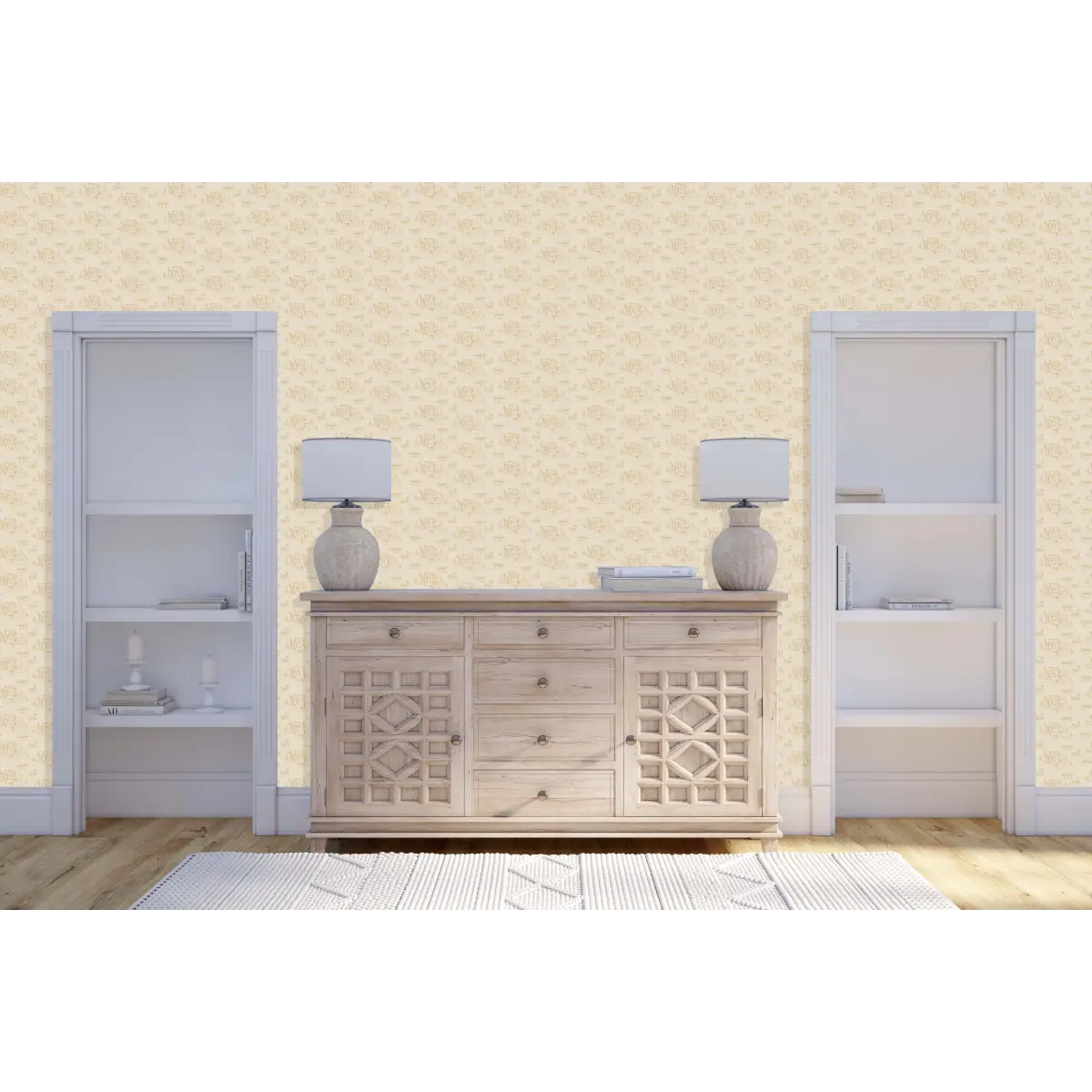 Diana Wallpaper - Castle Line Drawing - by Danelys Sidron - Loomwell Home Goods