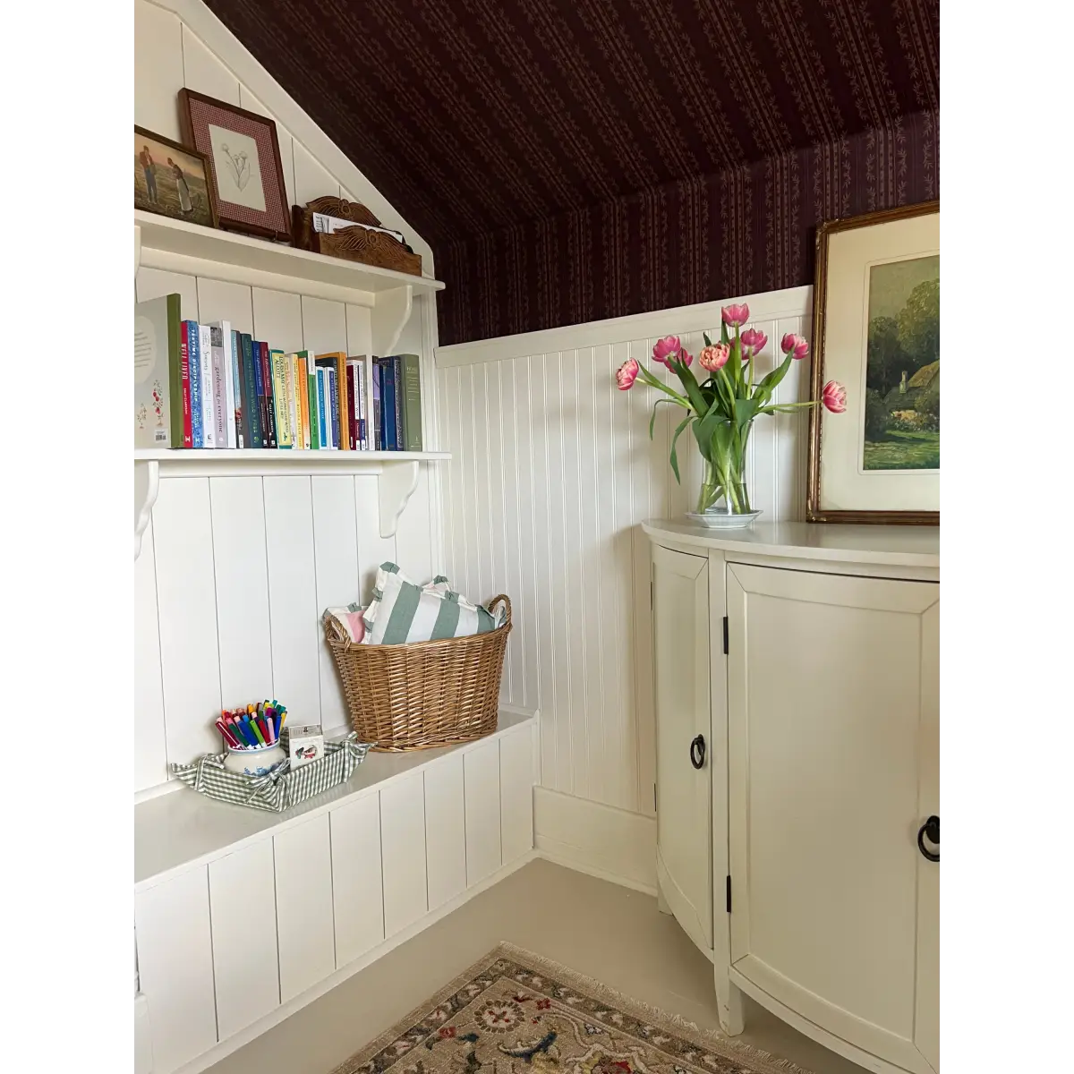 Dillon Wallpaper - Traditional Dark Stripe - by Thoroughfare Design - Loomwell Home Goods