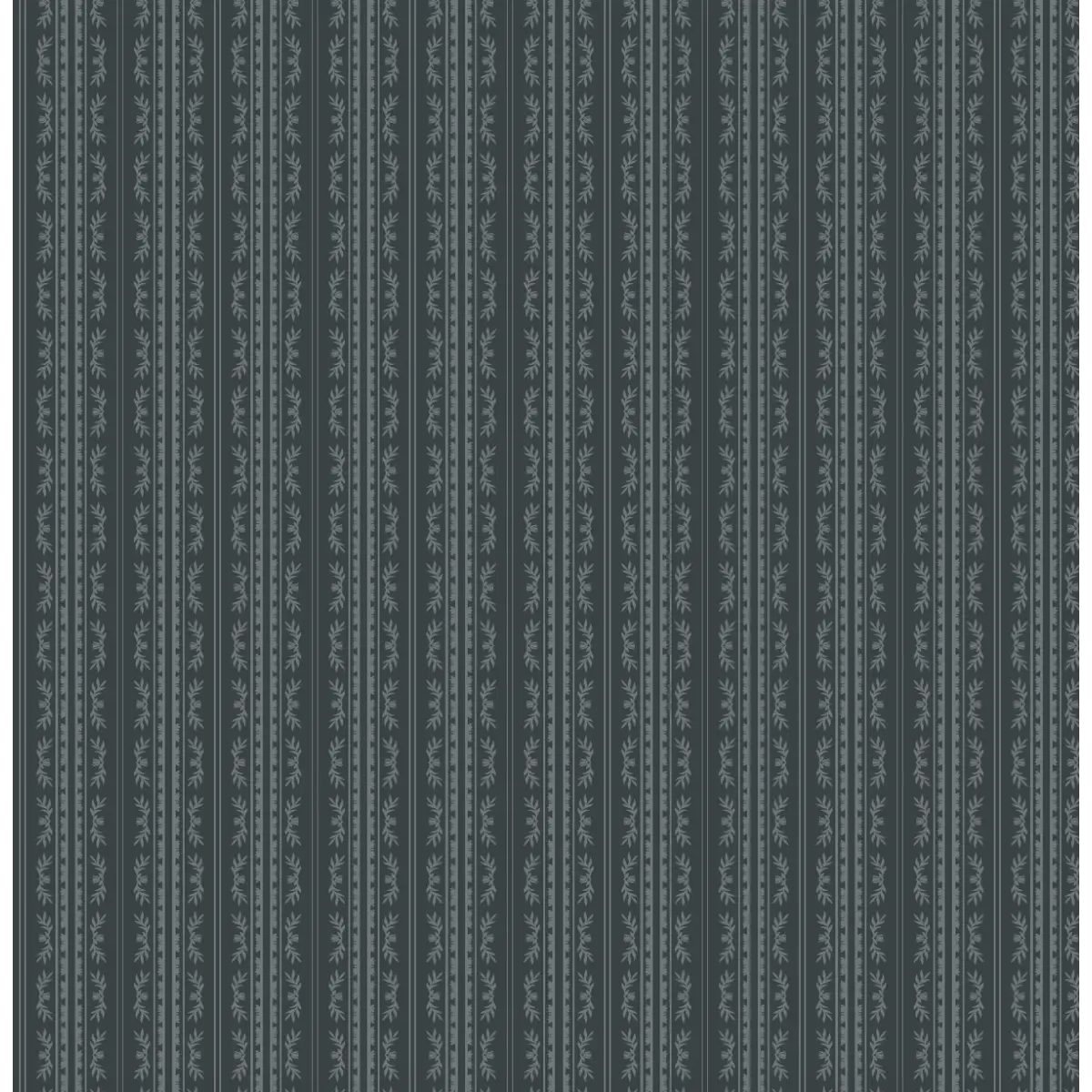Dillon Wallpaper - Traditional Dark Stripe - by Thoroughfare Design - Sample 1 foot by 1 foot / Midnight - Loomwell