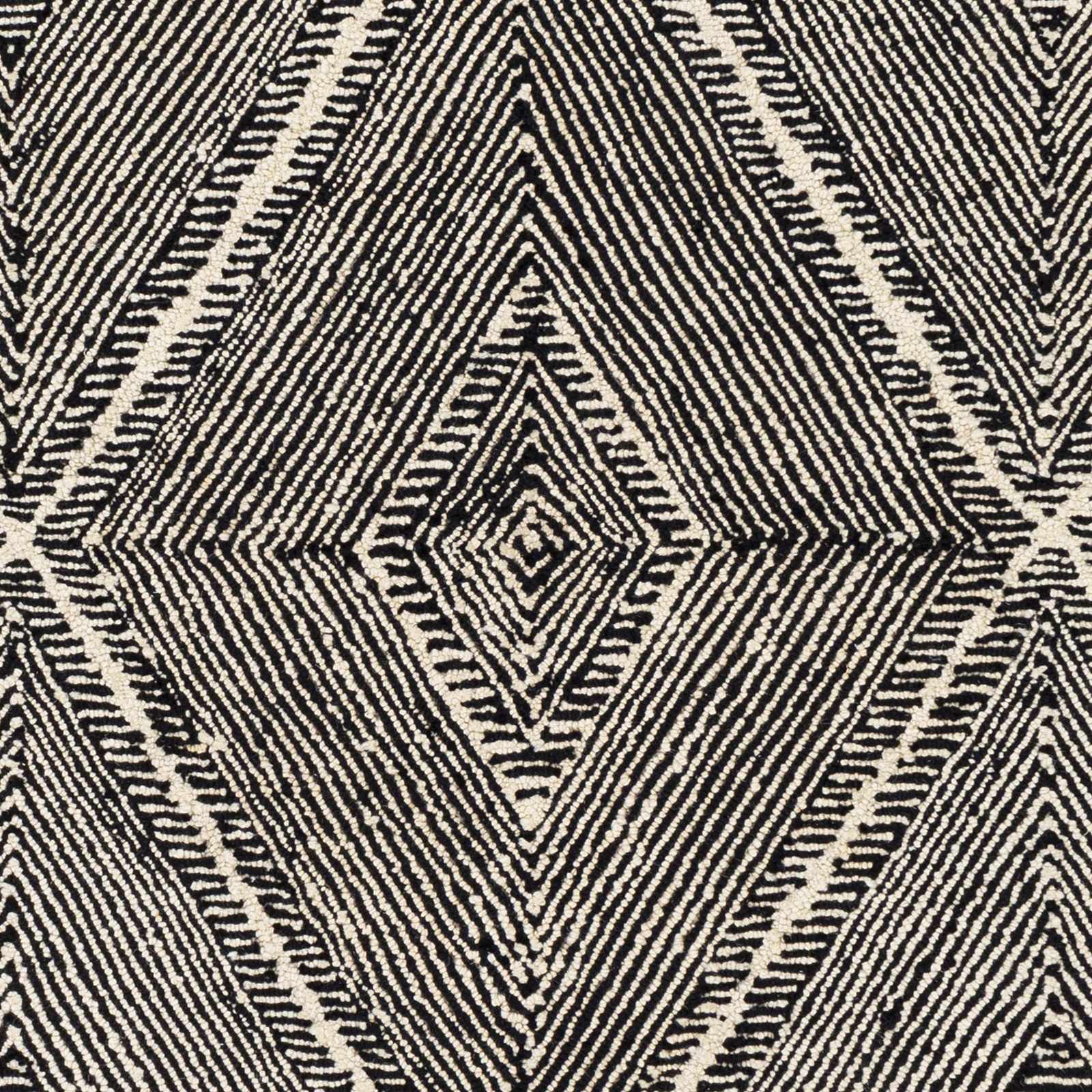 Modern Black Diamonds Wool Area Rug - Boutique Rugs