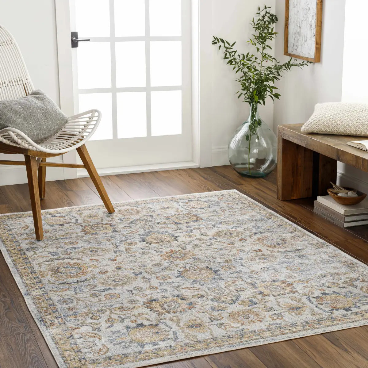 Dion Washable Floral Rug - Boutique Rugs