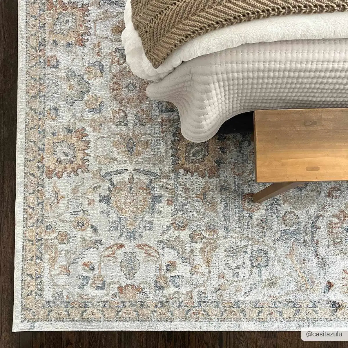 Dion Washable Floral Rug - Boutique Rugs