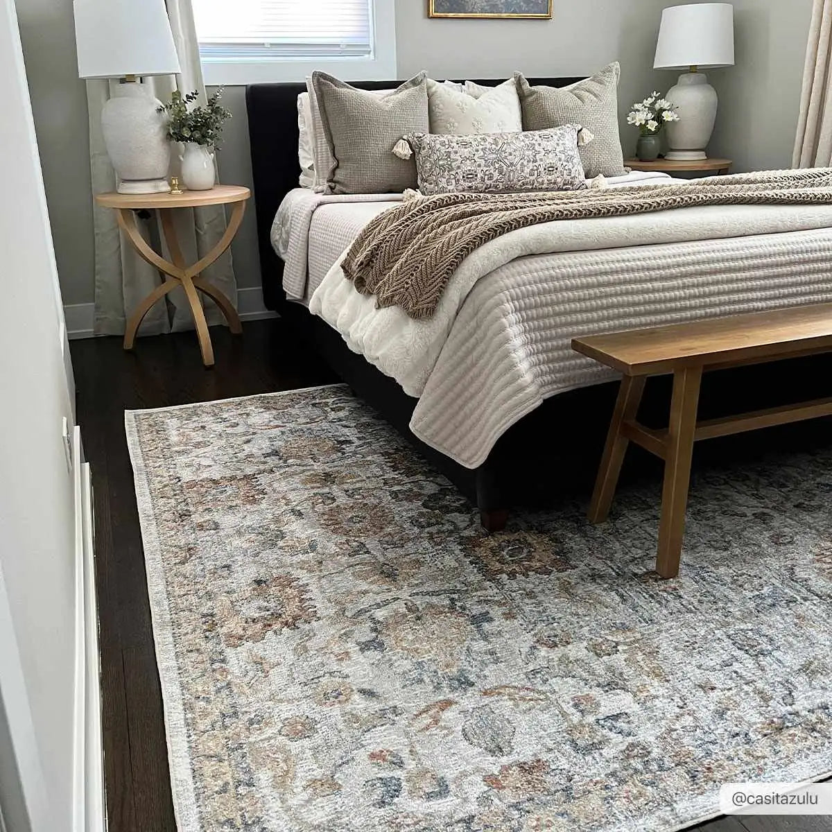 Dion Washable Floral Rug - Boutique Rugs