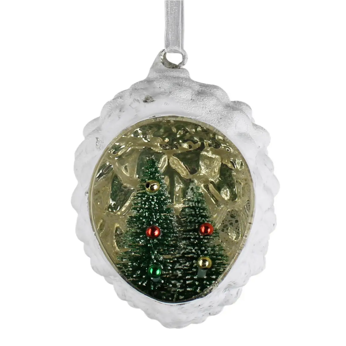 Diorama Ornament with Trees Glass - HomArt