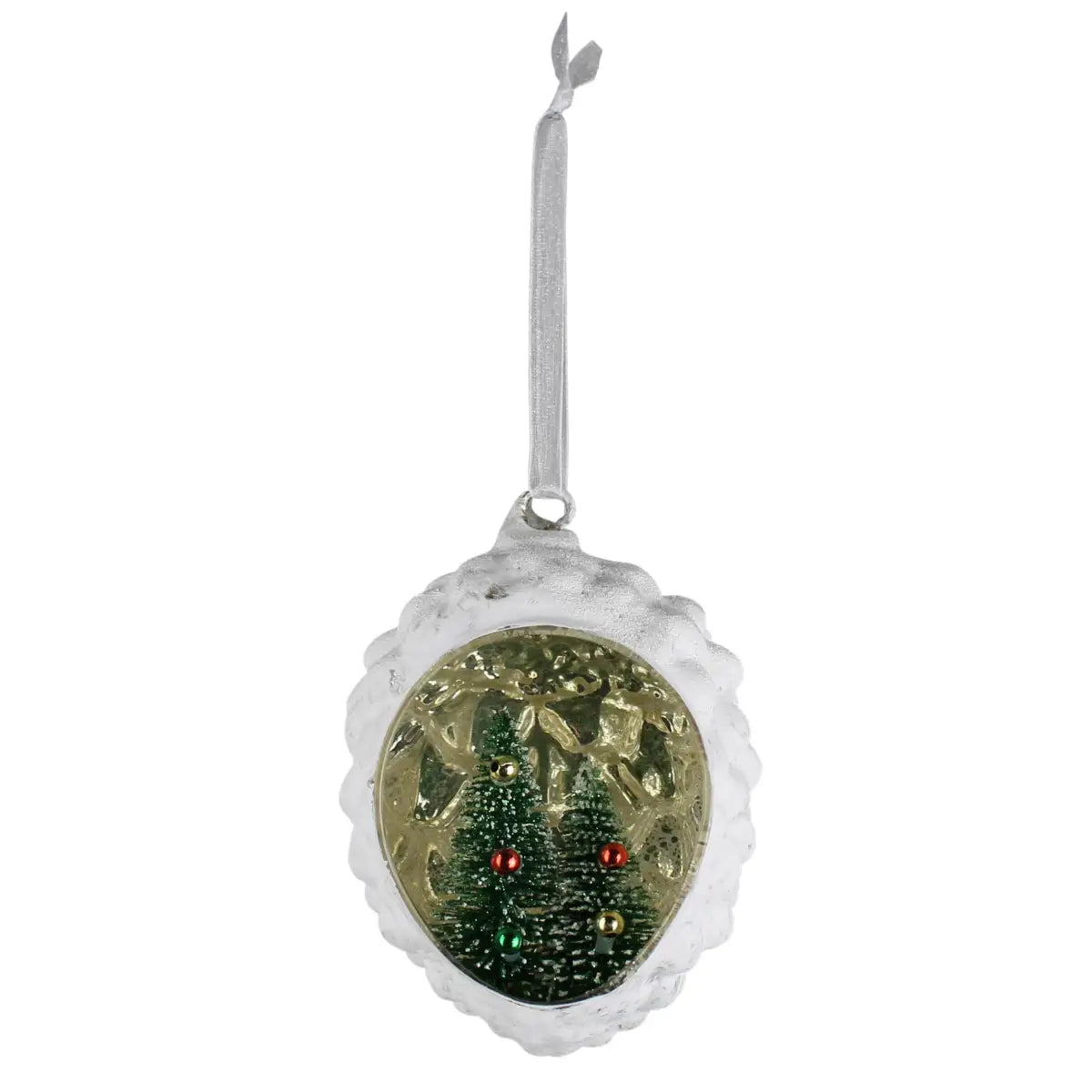 Diorama Ornament with Trees Glass - HomArt